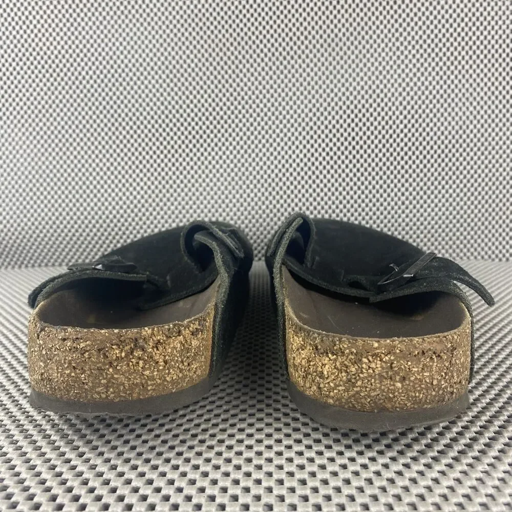 Birkenstock Boston Sandals Adult 43 Black Leather Slide Clog Casual